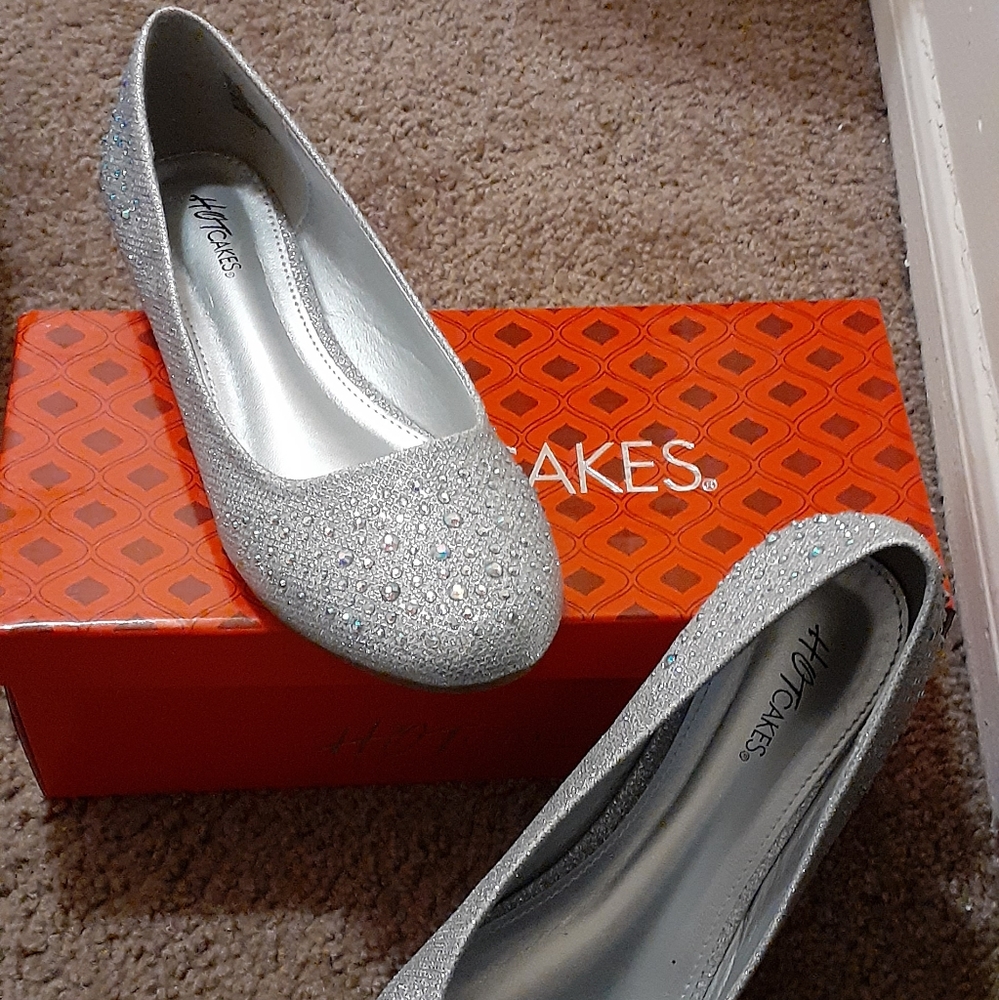 Silver Flats with Bling